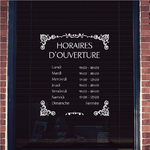 stickers-horaires-ouverture-personnalisés-ref11horaireboutique-autocollant-horaire-porte-sticker-vitrine-café-magasin-boutique-personnalisable