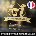 ref8veterinairevitrine-stickers-cabinet-vétérinaire-vitrine-sticker-personnalisé-autocollant-pro-veterinaire-professionnel