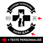 ref13veterinairevitrine-stickers-clinique-vétérinaire-vitrine-sticker-personnalisé-autocollant-pro-veterinaire-professionnel-2