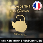 ref10salondethévitrine-stickers-salon-de-thé-vitrine-sticker-personnalisé-autocollant-pro-vitre-professionnel-logo-théière