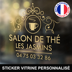 ref13salondethévitrine-stickers-salon-de-thé-vitrine-sticker-personnalisé-autocollant-pro-vitre-professionnel-logo-tasse-arabesque