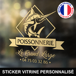 ref10poissonnerievitrine-stickers-poissonnerie-vitrine-sticker-personnalisé-autocollant-poissonnier-pro-vitre-poisson-professionnel-logo-espadon