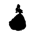 Stickers-princesse-silhouette-ref18princesse-autocollant-muraux-sticker-princess-deco-chambre-fille-enfant-bébé-fb