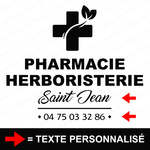 ref6pharmacievitrine-stickers-pharmacie-herboristerie-vitrine-sticker-personnalisé-pharmacien-autocollant-médical-pro-vitre-professionnel-logo-croix-nature-2