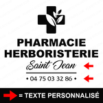 ref7pharmacievitrine-stickers-pharmacie-herboristerie-vitrine-sticker-personnalisé-pharmacien-autocollant-médical-pro-vitre-professionnel-logo-croix-nature-2
