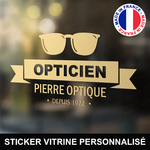ref17opticienvitrine-stickers-opticien-vitrine-optique-sticker-personnalisé-lunetier-autocollant-pro-opticiens-vitre-magasin-boutique-opticienne-professionnel-logo-lunettes-soleil
