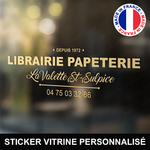 ref2librairiepapeterievitrine-stickers-librairie-papeterie-vitrine-sticker-personnalisé-autocollant-vitre-vitrophanie-logo-écriture