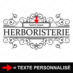 ref6herboristerievitrine-stickers-herboristerie-vitrine-sticker-herboriste-personnalisé-autocollant-para-médical-vitre-vitrophanie-logo-arabesques-2