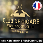ref8clubdecigarevitrine-stickers-cigare-club-vitrine-sticker-cigar-personnalisé-fumoir-autocollant-tabac-pro-vitre-professionnel-logo-cigares-cendrier