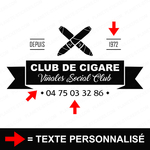 ref13clubdecigarevitrine-stickers-cigare-club-vitrine-sticker-cigar-personnalisé-fumoir-autocollant-tabac-pro-vitre-professionnel-logo-cigares-croisés-2