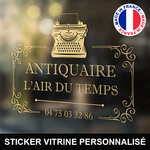 ref5antiquairevitrine-stickers-antiquaire-vitrine-sticker-personnalisé-autocollant-antiquité-vitrophanie-vitre-professionnel-logo-machine-à-écrire