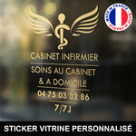 ref4infirmiervitrine-stickers-cabinet-vitrine-sticker-personnalisé-autocollant-pro-soins-domicile-liberal-caducee-professionnel