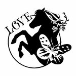Stickers-cheval-love-papillon-ref10cheval-autocollant-muraux-deco-sticker-chevaux-chambre-fille-enfant-mignon-(2)