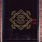 ref24horaireboutique-stickers-horaires-ouverture-art-deco-personnalisé-autocollant-horaire-porte-sticker-vitrine-magasin-boutique-vitrophanie-2