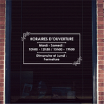 ref29horaireboutique-stickers-horaires-ouverture-personnalisé-arabesque-autocollant-horaire-porte-sticker-vitrine-magasin-boutique-vitrophanie