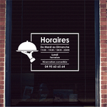 ref37horaireboutique-stickers-horaires-ouverture-restaurant-traiteur-autocollant-horaire-porte-personnalisé-sticker-vitrine-restaurateur-vitrophanie