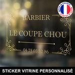 ref7barbiervitrine-stickers-barbier-vitrine-sticker-personnalisé-autocollant-boutique-pro-barber-shop-fioriture-moustache-rasoir-salon-professionnel