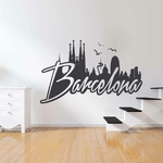 stickers-barcelone-ref1barcelone-autocollant-muraux-espagne-barcelona-spain-sticker-voyage-pays-travel-monument-skyline