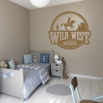 stickers-western-ref13cowboy-autocollant-muraux-cowboy-sticker-wild-west-rodeo-chambre-enfant-garçon-cheval-lasso