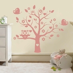 stickers-arbre-et-hibou-ref8hibou-autocollant-muraux-chambre-bébé-enfant-bebe-sticker-mural-chouette-hiboux-deco-salon-berceau