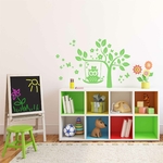 stickers-hibou-arbre-ref13hibou-autocollant-muraux-chambre-bébé-enfant-bebe-sticker-mural-chouette-hiboux-deco-salon-berceau