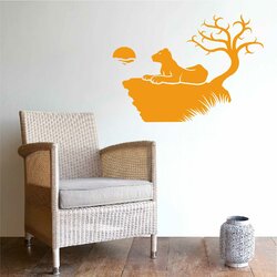Autocollant Mural Paysage Safari Afrique - Décor Repositionnable - Choix De Couleurs - Neuf