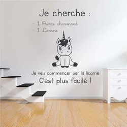 Stickers Licorne Autocollant Muraux Licorne Chambre Fille