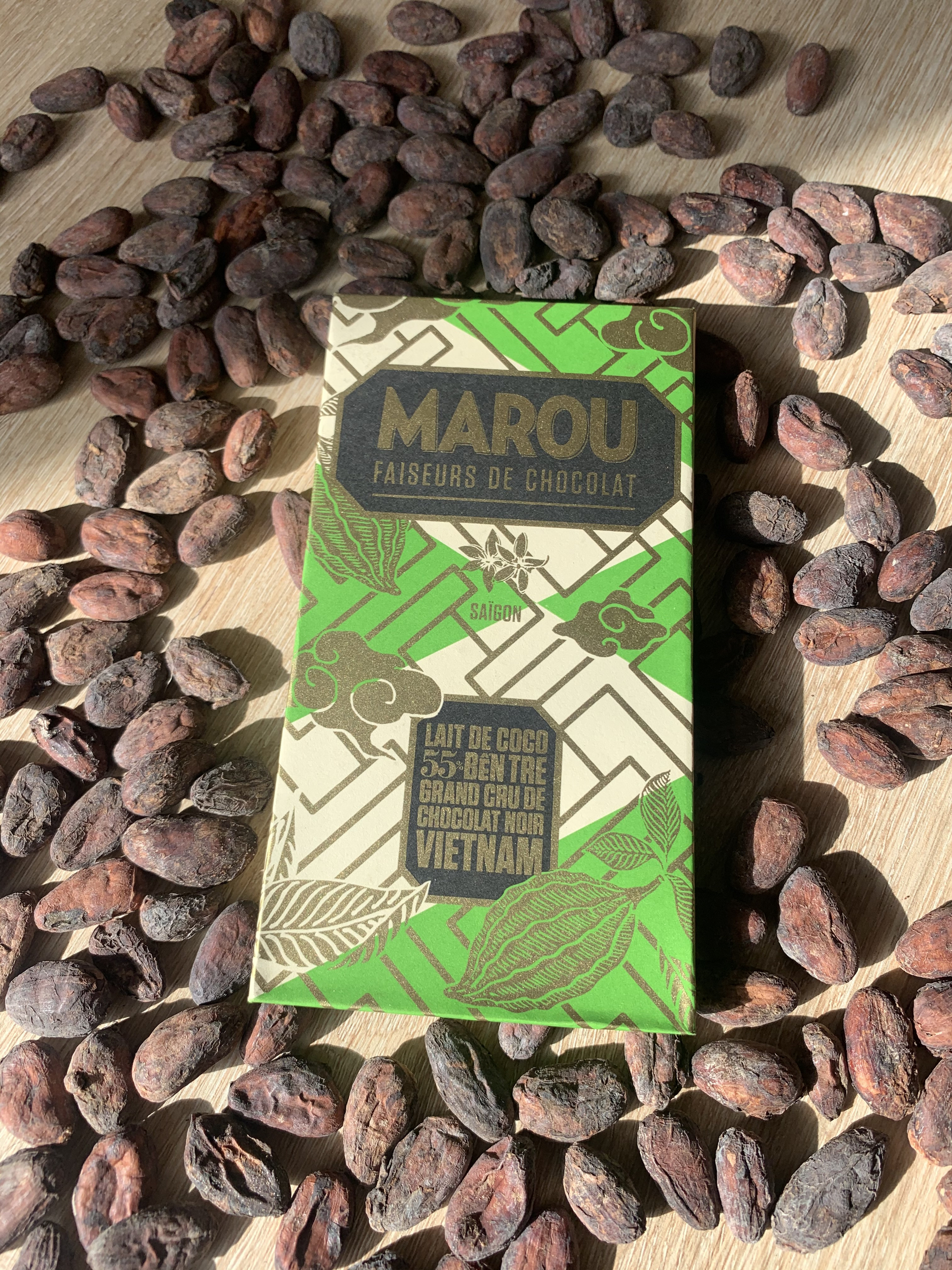 Tablette Chocolat MAROU - LAIT DE COCO 55% BEN TRE