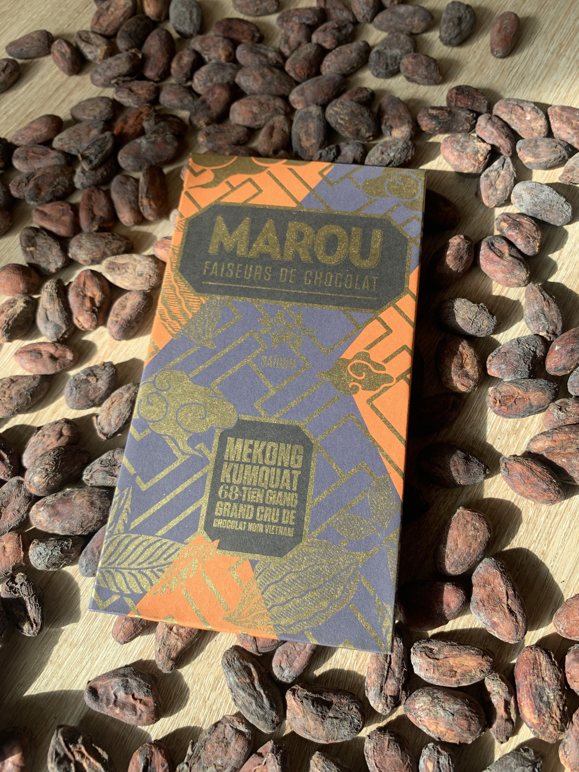 Tablette Chocolat MAROU - MEKONG KUMQUAT 68% TIEN GIANG