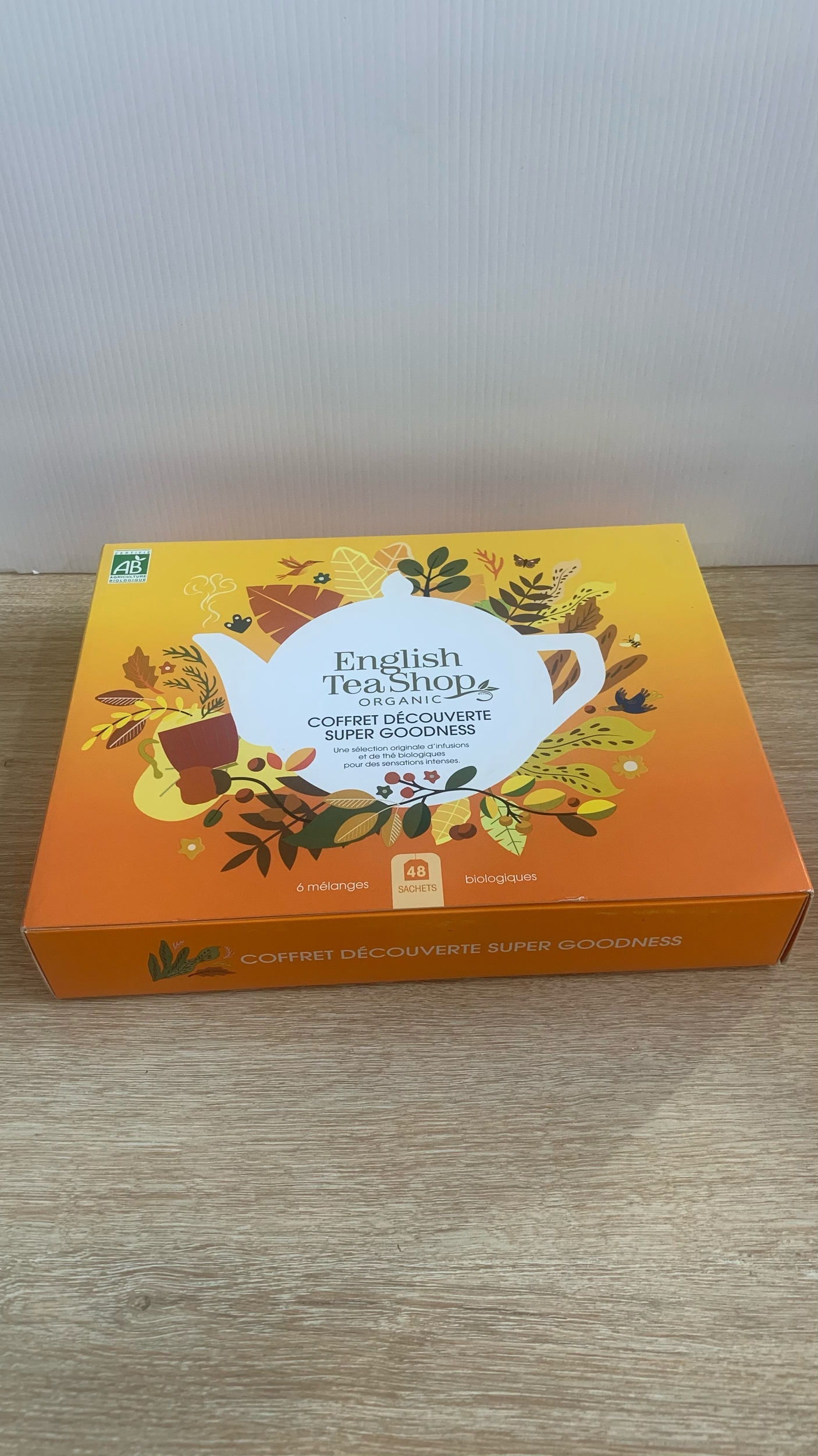 Coffret Découverte de thés bio 48 sachets plats English Tea Shop