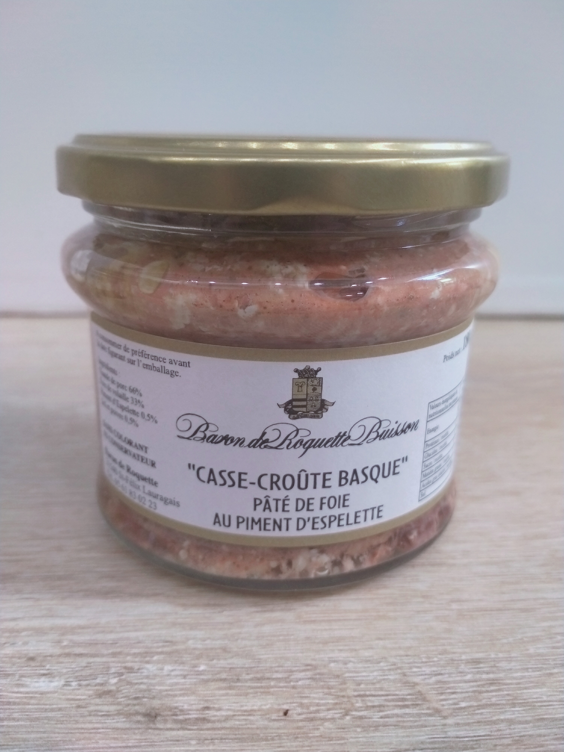 Casse-croûte basque - Pâté de foie au piment d\'Espelette