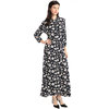 Femmes-Boh-me-Maxi-Manches-Longues-Casual-Robe-Vintage-Caftan-Islamique-Abaya-Musulman-robe-dot-impression