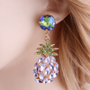 NeeFu-WoFu-Baisse-Strass-Boucle-D-oreille-Cristal-Ananas-Marque-Grande-Boucle-D-oreille-Balancent-Grand