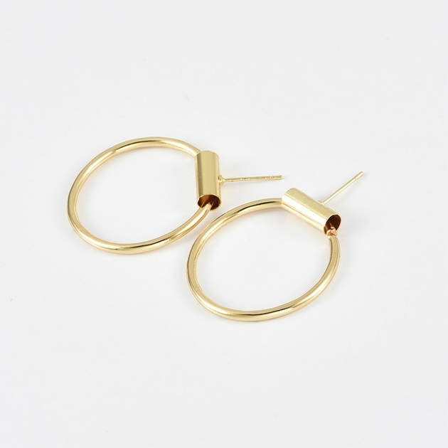 New-Fashion-Jewelry-Punk-Geometric-Shape-Minimalist-Round-Tube-Earrings-Oorbellen-Designer-Earrings-For-Women-Jungkook