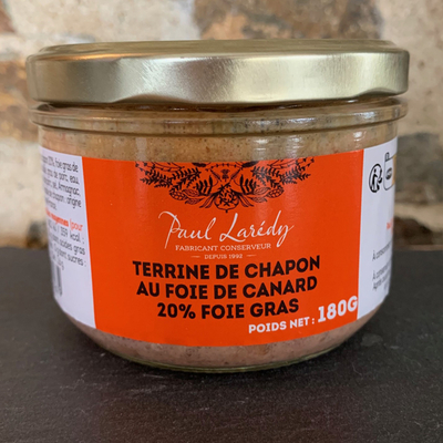 Terrine de Chapon au foie de canard, 20% foie gras
