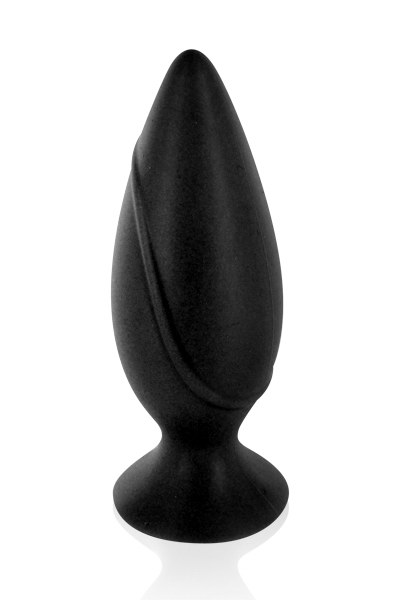 Plug anal large noir silicone