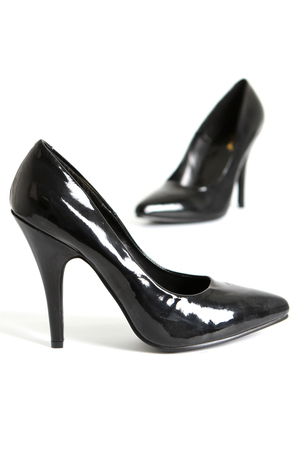 Chaussure noire brillante talon 10cm