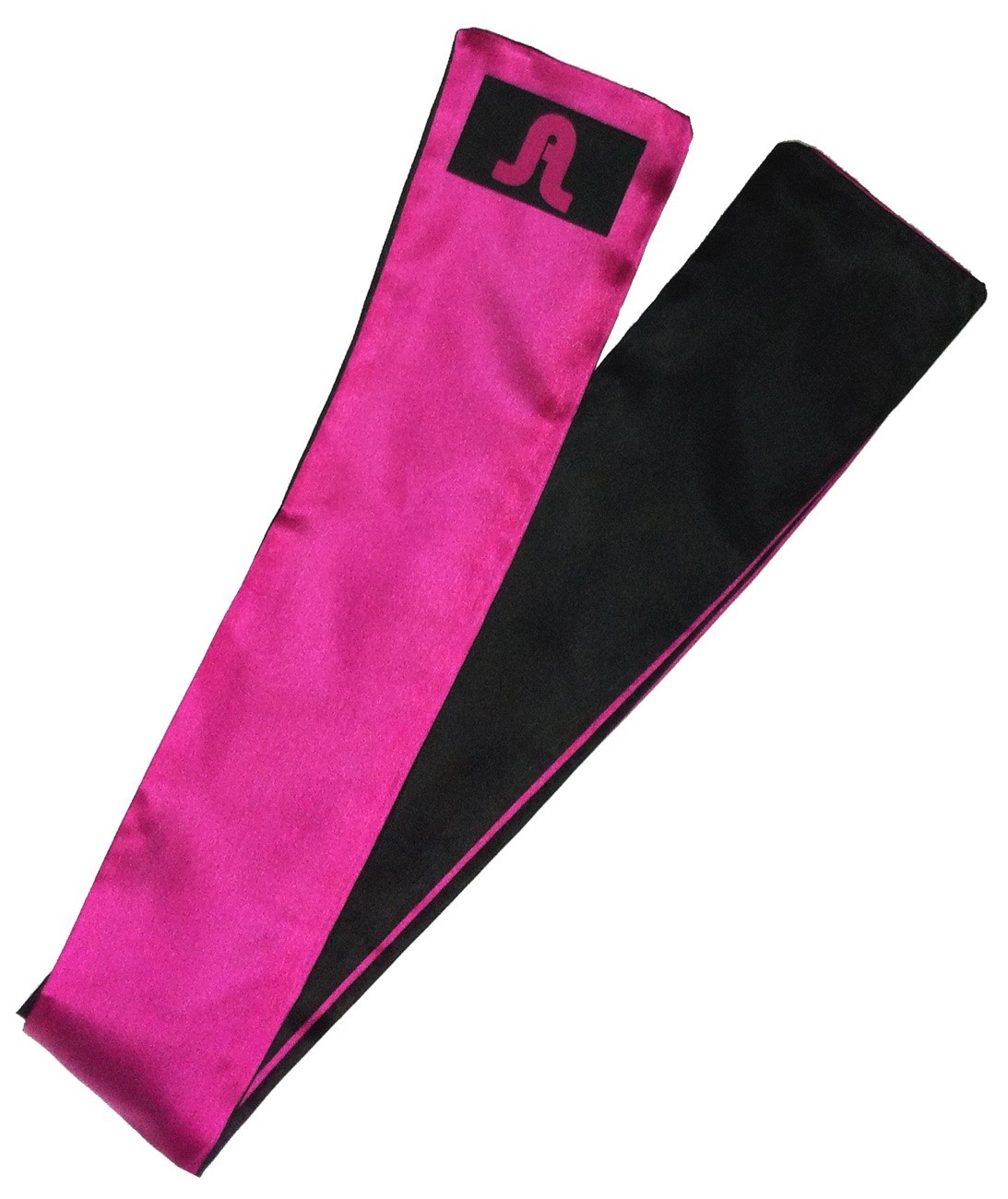 bandeau-en-satin-134-cm-fushia-et-noir-2