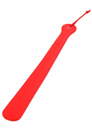 Cravache paddle rouge cuir 48 cm