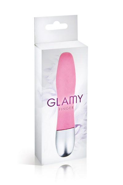 Vibromasseur lisse Glamy Finger Pink-2
