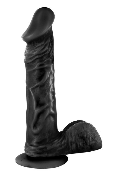 Gode ventouse réaliste BRUCE noir 23 CM