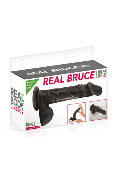 Gode réaliste noir 23cm Bruce Real Body-3