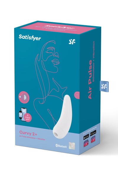 Stimulateur clitoris blanc connecté Curvy 2+ Satisfyer-2
