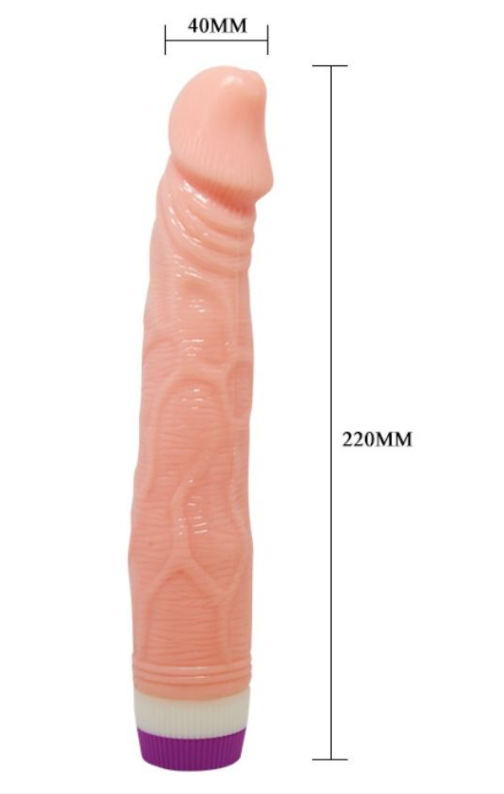 vibro REALISTIC VIBRATOR FLESH 22 CM-3