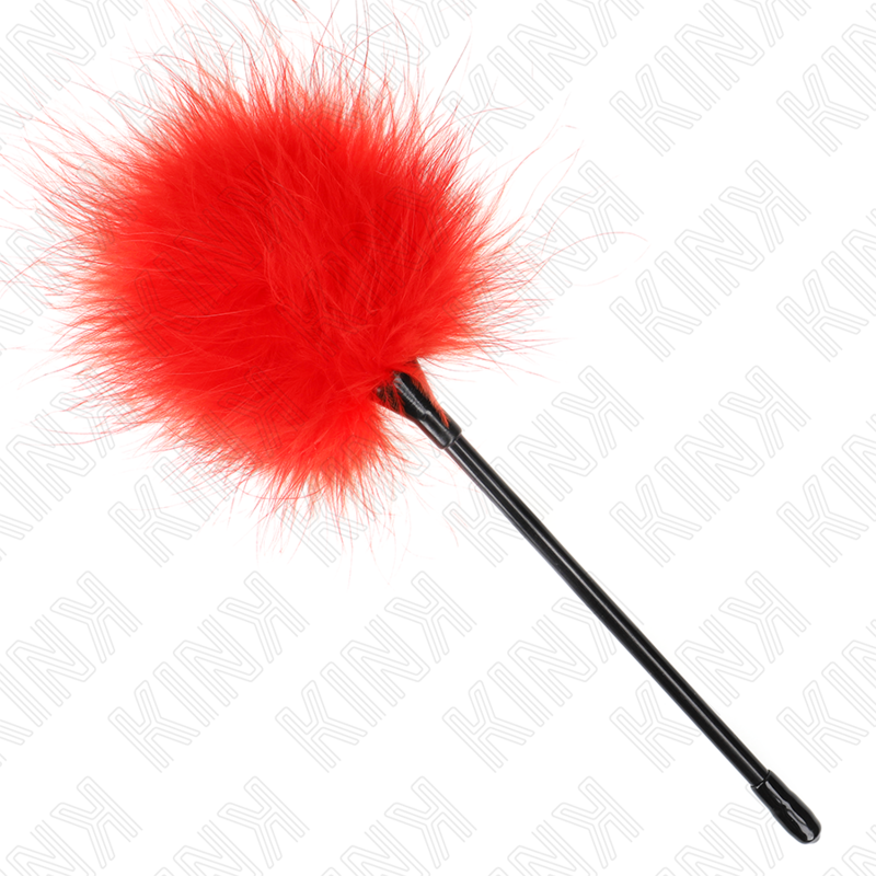 plumeau-rouge-manche-court-27cm-2