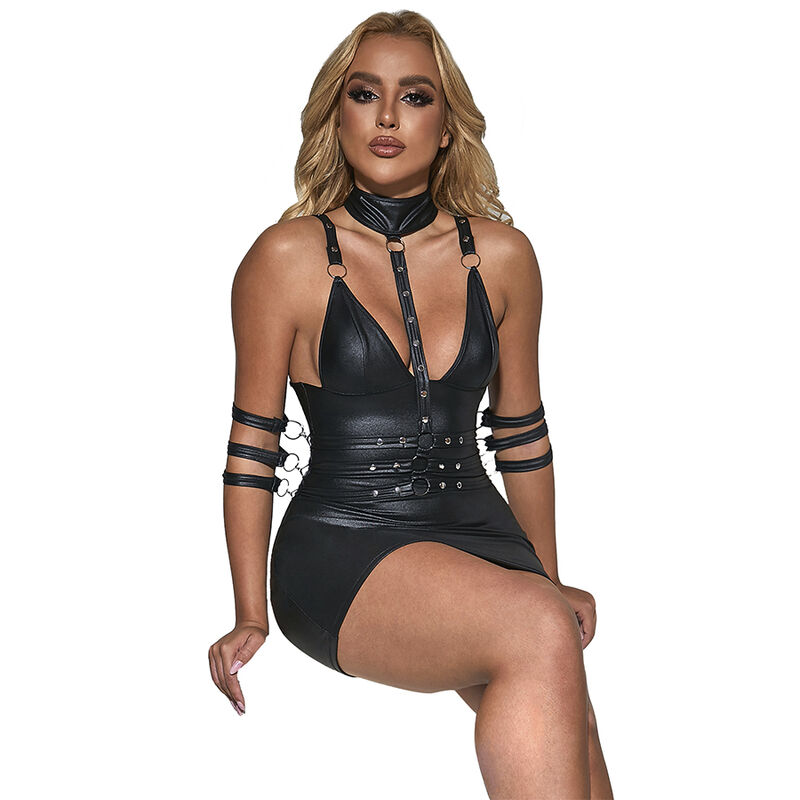 robe-noire-fetish-sangles-bras.4