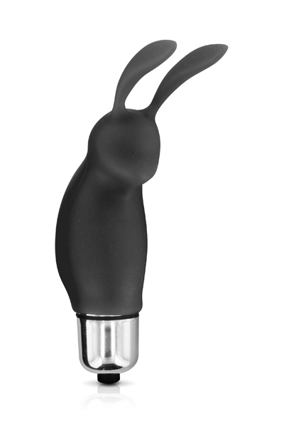 Mini lapin vibrant clitoridien noir