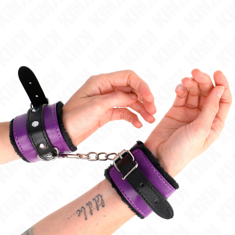 menottes.violette.noires.kink.réglables.3