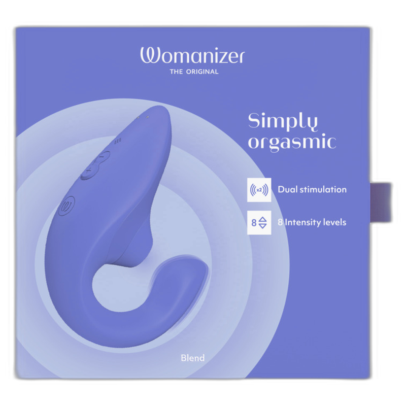 Womanizer Blend – Vibromasseur Rabbit Bleu à Double Stimulation-1