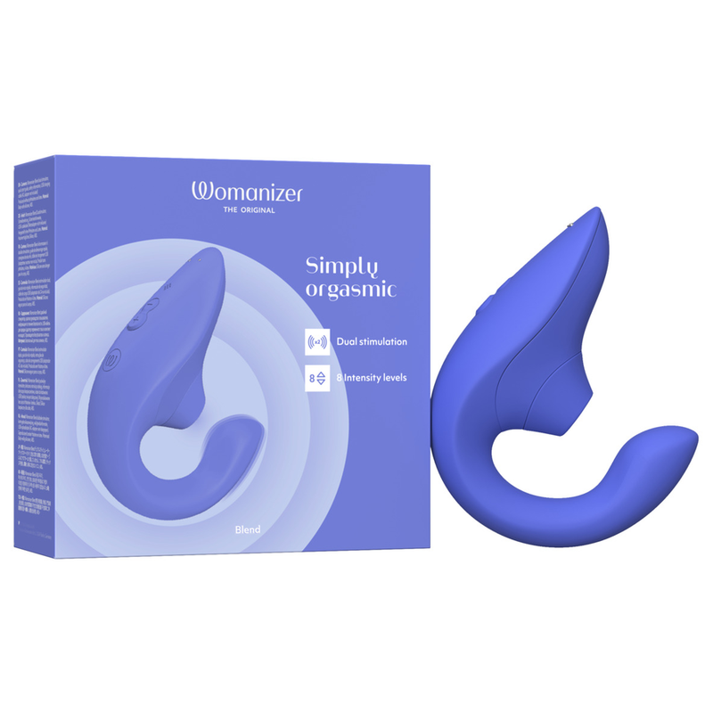 Womanizer Blend – Vibromasseur Rabbit Bleu à Double Stimulation-8